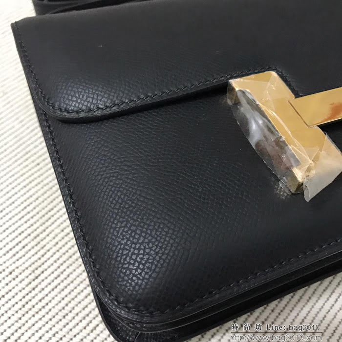 HERMES愛馬仕 H空姐包 進口原廠EP皮 頂級蜜蠟製作 街拍必備單品 風衣灰金銀 單肩斜挎包  Ama1582
